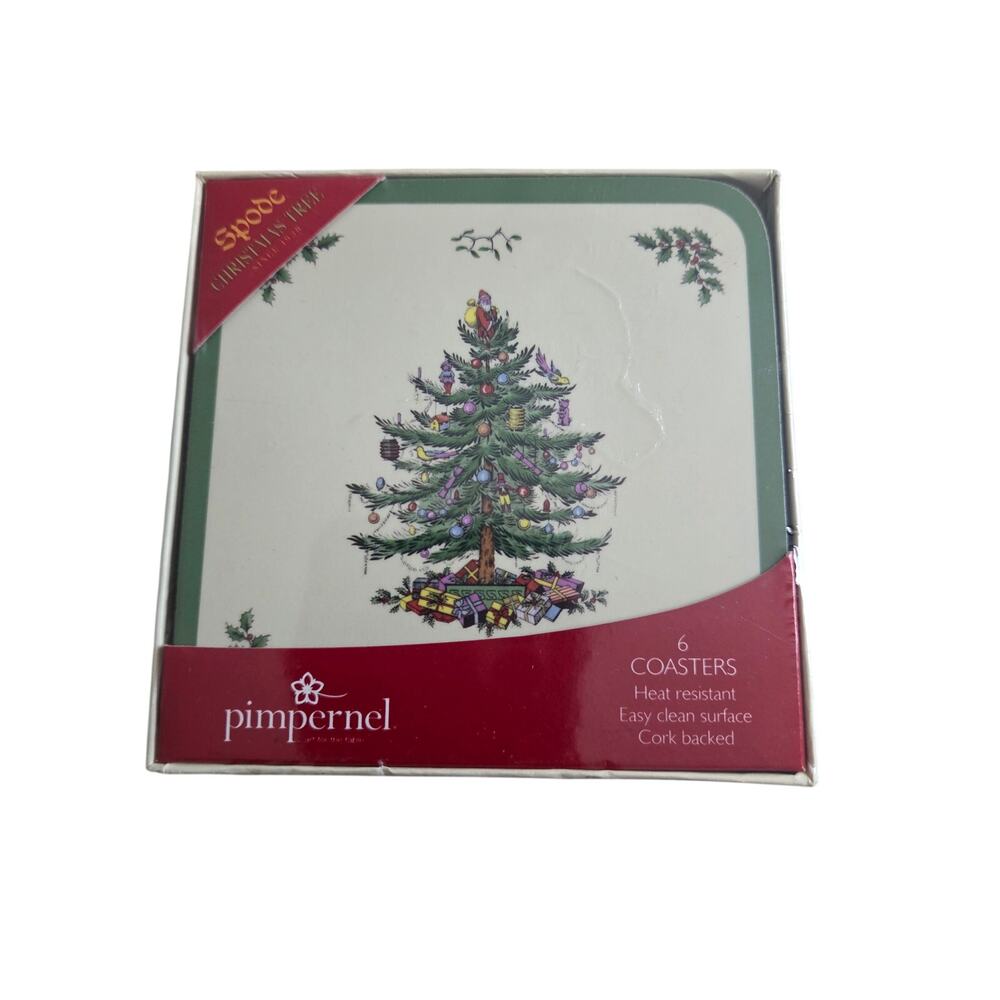 Spode Christmas Tree Pimpernel Coasters New Set of 6